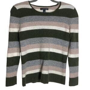 41 Hawthorne Multicolor Striped Cashmere Sweater - Small